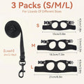 3 Pack Bearded Dragon Harness and Leash Set - Adjustable Escape-Proof