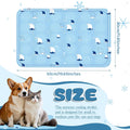 Nuanchu Dog Stroller Cooling Mat, Waterproof Gel Pet Cooling Pad for Summer, Washable Cat Sleeping Blanket, Portable Ice Gel Travel Mat for Cats, Crates, Car Seat(11.81 x 19.69 Inches,Sky Blue Bear)