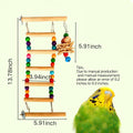 Bird Ladder for Cage, Natural Wooden Parrot Climbing Ladder