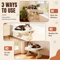Cat Perch for Window XiaZ Cats Hammock Indoor for Small Medium Sized Cat Window Bed Adjustable Wooden Frame W/Soft Cushi