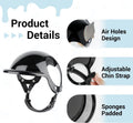 LESYPET Dog Helmet and Goggles for Extra Small Breed, Puppy Motorcycle Helmet with Ear Holes, UV Protection Extra Small 
