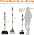 Toozey Pooper Scooper for Large Dogs, 43.31" Long Handle, Metal Tray & Rake