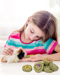 Sofier 12Pcs Timothy Hay Treats Rabbit Toys Bunny Toys Guinea Pig Natural Chews for Teeth Handmade Rabbit Chews and Trea