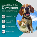 Giarcidia Liquid Dog Dewormer & Cat Dewormer – 4 oz Liquid Dewormer for Dogs & Cats – Vanilla Flavour Pet Dewormer with 