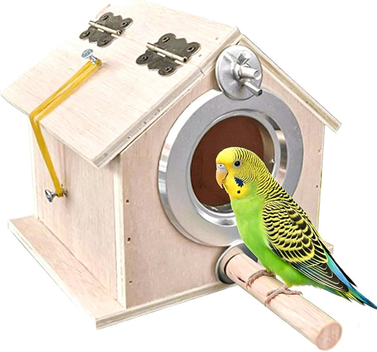 kathson Parakeet Nesting Box,Bird Nest House,Parrots Breeding Mating Hut,Cockatiel Nesting Box for Budgie,Lovebirds,Conu