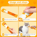 BAEJMJK 4pcs Cat Strip Feeder Sliding Pet Cat Treat Spoon Squeeze Lickable Treat Feeding Dispenser for Cats Liquid Snack