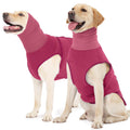 ROZKITCH Dog Anxiety Calming Hoodie, Soft Neck Wound Cover with Long Turtleneck, Breathable Anti-Anxiety Vest for Vet Visits with Adjustable Fit Rosered M