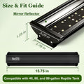 3-in-1 UVB Light for Reptiles One-Touch Sunrise & Sunset Mode 16"