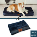 LIROCE Washable Dog Bed Cover Replacement, XL Wrap-Around Zipper Cover for Orthopedic Memory Faom Dog Bed (41x27x4 inches), Navy