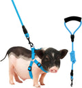 Mini Pig Harness, Adjustable Small Pig Harness with Leash Infinity Style Lead and Soft Foam Handle for Small to Medium P