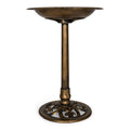 Backyard Expressions Outdoor Garden Bird Bath - Bronze - Weather Resistant Resin with Ground Stakes - 27 Inch