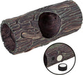 REPTIZOO Magnetic Reptile Hide Cave Resin Hollow Tree Trunk Hideout, Gecko Hide with Strong Magnetic Climbing Toy Reptil