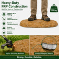 Low Profile Faux Rock Cover 20" W x 20" L x 3" H, Flat Fiberglass Landscape Rock for Well Caps, Septic Lids & Utility Co