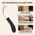Pro Farrier Grooming Bugs Bot Knife– Stainless Steel Blade, Plastic Handle, Multi-Purpose Mane and Coat Cleaning Tool fo