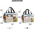 Fustylead Horses Galloping on The Grassland Oil Painting Large Medical Supplies Organizer Bag with Zipper Empty First Ai