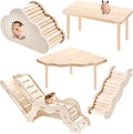 Hamster Play Wooden Platform 5-piece Set Hamster cage Accessories Toy