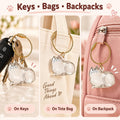 Cat Fur Memorial Keychain Keepsake Capsule Hair Storage Pendant for Pet Remembrance Fillable