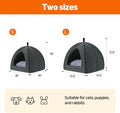 Amazon Basics Cat Cave Bed, 2-in-1 Foldable House for Indoor Cats, with Washable Cushion and Non-Slip Base, 15 x 15 Inches, Small
