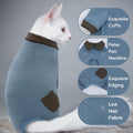 QBLEEV Sticky Hair Cat Clothes, Prevent Fur Loss Cat Pajamas for Cats Only