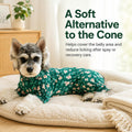 Kukaster Dog Onesie for Female Male Dogs, Breathable Stretchy Recovery Suit Shirt, Cone Alternative to Prevent Licking A