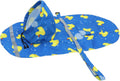 DELIFUR Large Dog Raincoat- Waterproof Dog Rain Poncho Adjustable Double Layer Rain Jacket with Hood for Medium Large Dogs Designed with Leash Hole Reflective Strip and Ducks (Blue Duck, XX-Large)