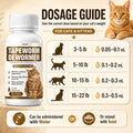 Dewormer for Cats Broad Spectrum Cats Tapeworm Dewormer for Tapeworm, Roundworm & Hookworm