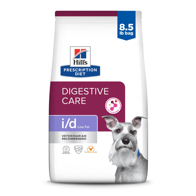 Hill's Prescription Diet i/d Low Fat Digestive Care Dry Dog Food, Chicken, 8.5 lb. Bag