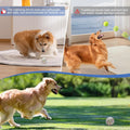 SOCO Automatic Ball Launcher for Dogs Large- 3 Distance Settings (40/60/80FT) w/Remote Control | 2.5" ETPU Tennis Balls 