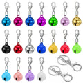 20 Pack Bell for Dog Collars Cat Bell Dog Collar Bells for Small Dogs Tiny Bells with Clasps Colourful Charm Pet Pendant Accessories with Stainless Steel Keychain for Small Dogs Collars to Go Outside