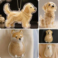 Dog Hair Collector Keychain for Pet Memorial, Cute Poodle Capsule