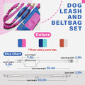 Hands Free Dog Leash with Pouch, Bungee, Waist Belt and Dual Handles