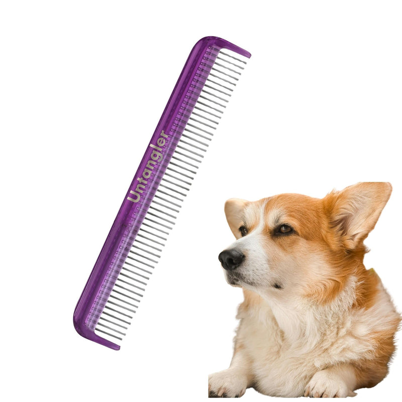Pet comb for easy mat removal - silky smooth rotating teeth untangles without causing pain to pets. (7