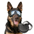 Namsan Dog Goggles for Large Dogs, Wide Snout & Soft Frame, Tactical Driving Sunglasses for Dogs Medium to Large Breed, Anti-UV Dog Eye Protection, Windproof Dustproof, Adjustable, Black