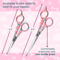 Kenchii Happy Kitty Ball Tip Grooming Scissors for Cats 5.5in