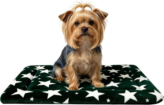 Dog Bed Mat,Reversible & Ultra Soft Kennel Pad-Machine Washable Pet Bed for Dogs & Cats-All-Weather Crate Liner for Crat
