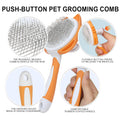 HOP Orange Self Cleaning Slicker Brush for Dogs&Cats for Shedding 17mm