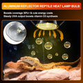 REPTI ZOO G9 Reptile Heat Lamp Bulb & Reptile Light Fixture with Safety Mesh Kit, 50W UVA Basking Light Fixture for Bear