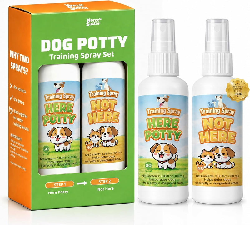 Norce Sactor Potty Training Spray for Dogs, Dog Pee Spray for Indoor & Outdoor Use | Not Spray & Spray | Supports Potty Training & Helps Deter Marking | Gentle Formula | 6.8 fl oz