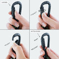 MADE TO ROAM Premium Explorer Leash - Climbing Rope Leash with Autolocking Aviation Aluminum Carabiner - Colorado Nights