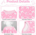 Dog Shirt for Small Medium Dogs Lightweight Dog Tshirt for Summer Dog Shirts Sleeveless Pink Bow Soft Stretch for Daily 
