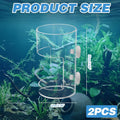 2Pcs Aquarium Fish Feeder Feeding Tray with Suction Cup, Feeding Tube Tank Divider Aquarium Breeder Box Fish Bowls Acces