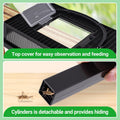 REPTI ZOO Reptile Cricket Keeper & Mixer Combo Kit, Reptile Cricket Calcium Powder Feeder, Feeding Dispenser Shaker for 