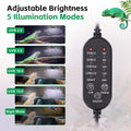 UVB Light for Reptiles, UVA UVB Reptile Light Fixture with Timer LED UVB Bulb for Bearded Dragon Gecko Turtle Chameleon 