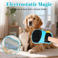 Pet Hair Removal Gloves, Blue and Black Colors, Static Hair Removal, Adjustable Strap, Reusable for Clothing, Sofa, Car 