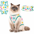 Cat Recovery Suit Surgical Onesie - Post Surgery - Soft Breathable Fabric - No-Cord Design - Protects Wounds and Skin After Spay or Neuter - Male and Female Cats | X-Large