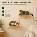 Cat Wall Shelves, 2-Piece Cat Wall Step for Large Cats