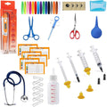 REDDOUDOU Puppy Kitten Whelping Kit, Whelping Kit with Feeding Nipple Bottle Stethoscope Scissors Cord Clamps Aspirator 