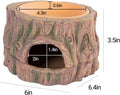 3 in 1 Reptile Hide Cave with Detachable Base & Humidity Dish, Essential Tank Terrarium Decor Humid Hideout Accessories 