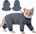 QBLEEV Cat Recovery Suit After Surgery, Anti Licking Surgical Cat Onesie