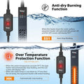 hygger Upgrade Ceramic Aquarium Heater, 200W Digital Fish Tank Heater with Automatic Power-Off and Over-Temperature Prot